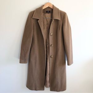 Vintage wool trench coat neutral brown